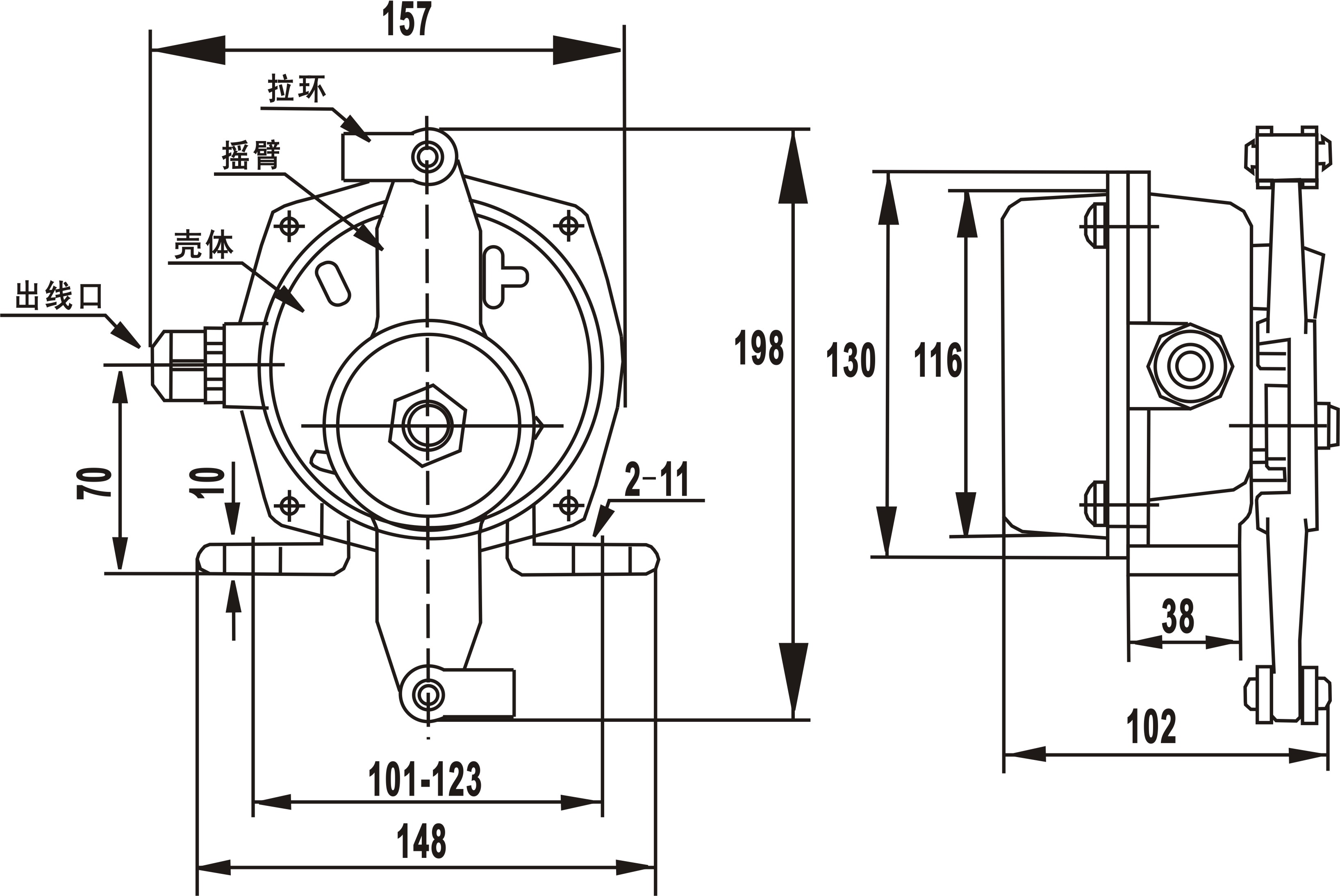 双向拉绳开关\FLT2-Ⅱ-220\380_克特